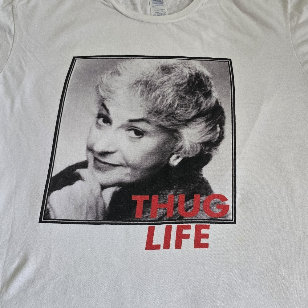 Delta White Short Sleeve Tee with Graphic Design